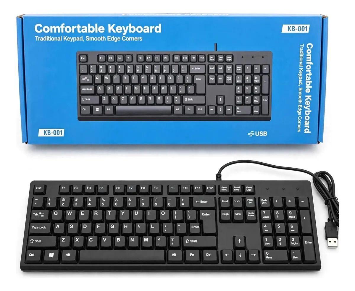 Teclado Usb Espa ol Negro Qwerty Multifuncional-5
