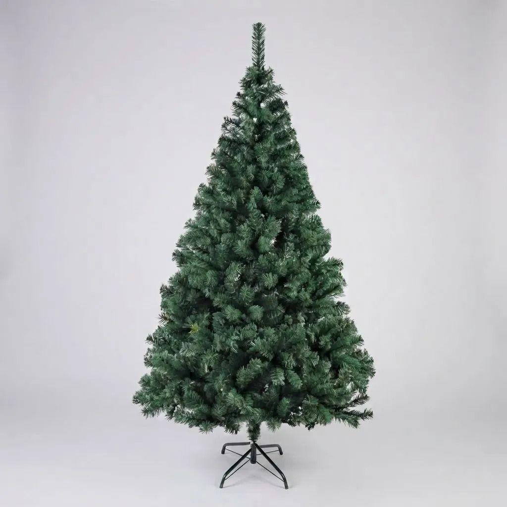 Arbol De Navidad Frondoso Artificial Verde 180 Cm Con Base Verde-4