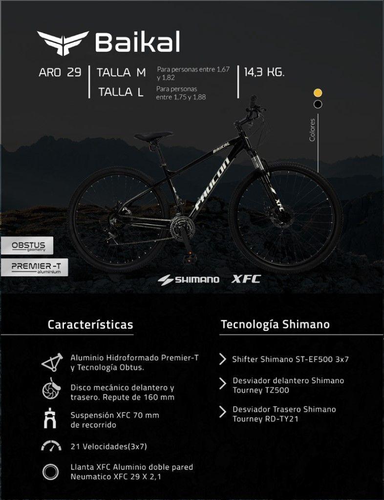 Bicicleta Mountain Bike Baikal Negro Aro 29 L-2