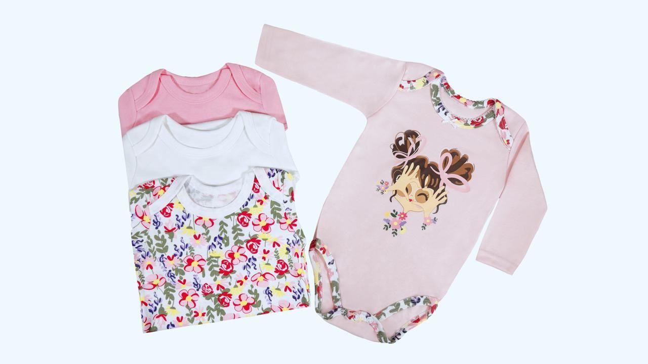 BODYS MANGA LARGA ALGODON NI A PACK 4 UNIDADES-1