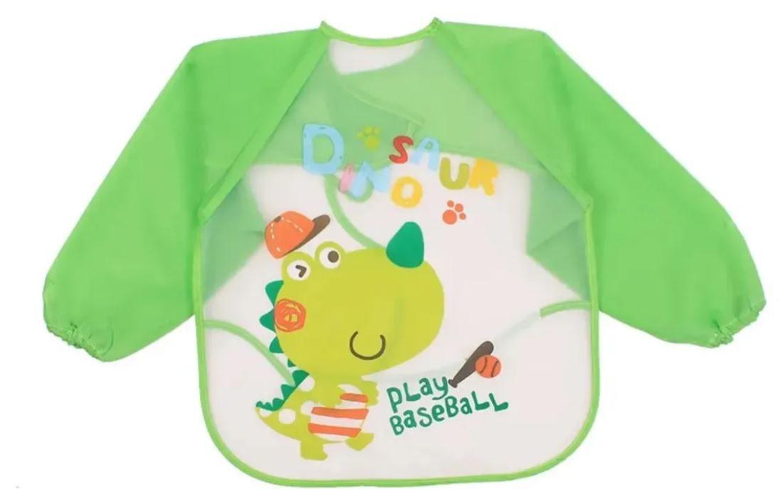 Babero plastico Con Mangas Bebe 6 A 12 Meses-0
