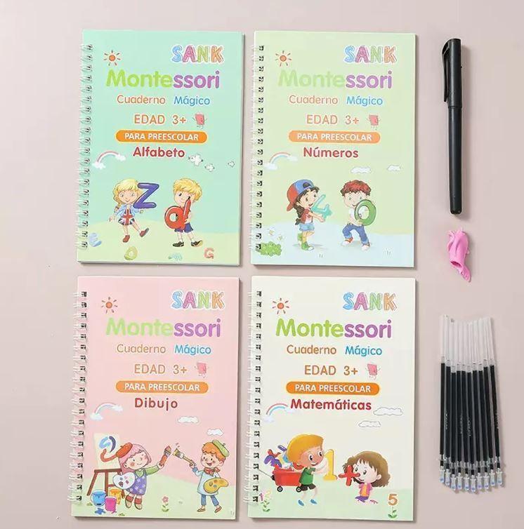 Pack 4 Cuadernos M gico Aprendizaje Reutilizable Lapices-1