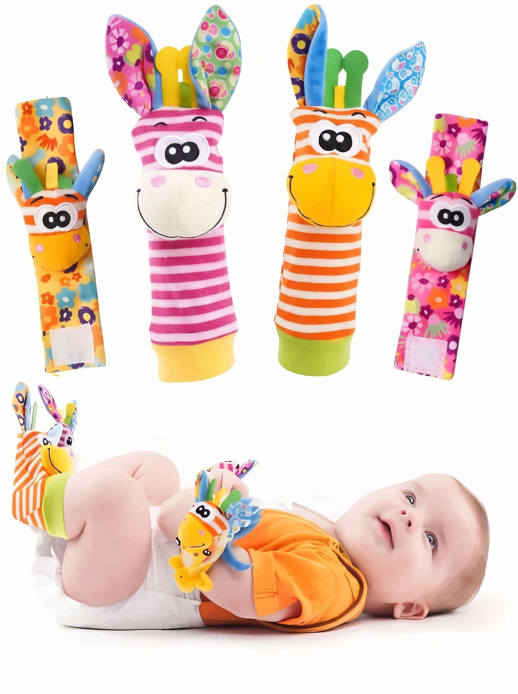 Kit Calcetines Y Brazaletes Estimulante Sonajero Bebes-0