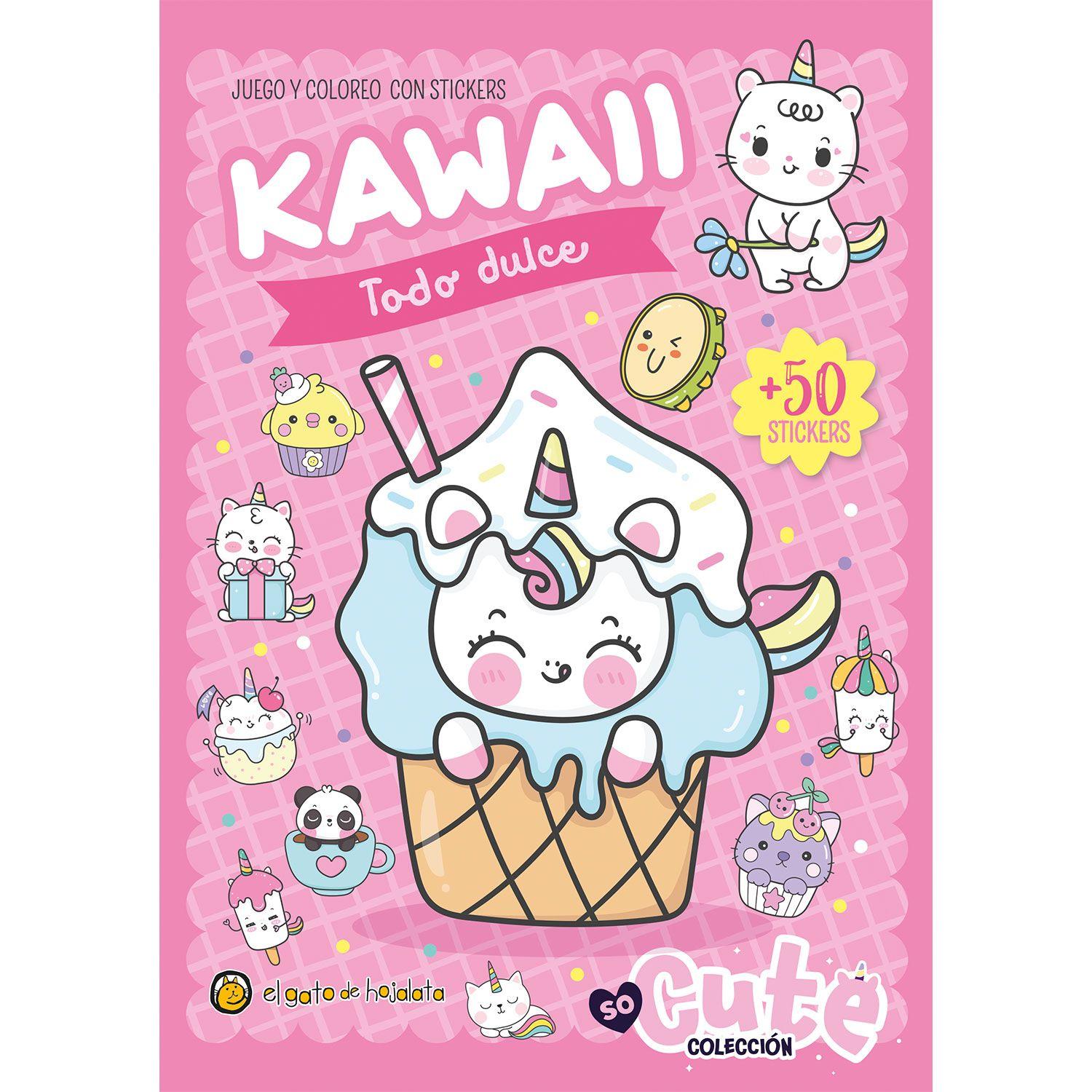 Libro Pack Libros Para Colorear Kawai So Cute-3