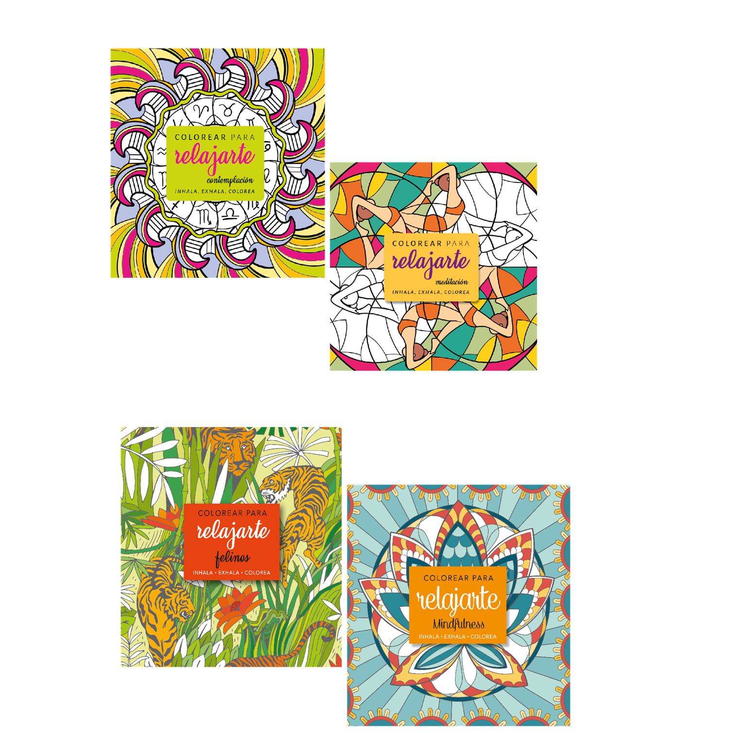 Libro Pack Libros Mandalas Colorear Para Relajar Relajación-0