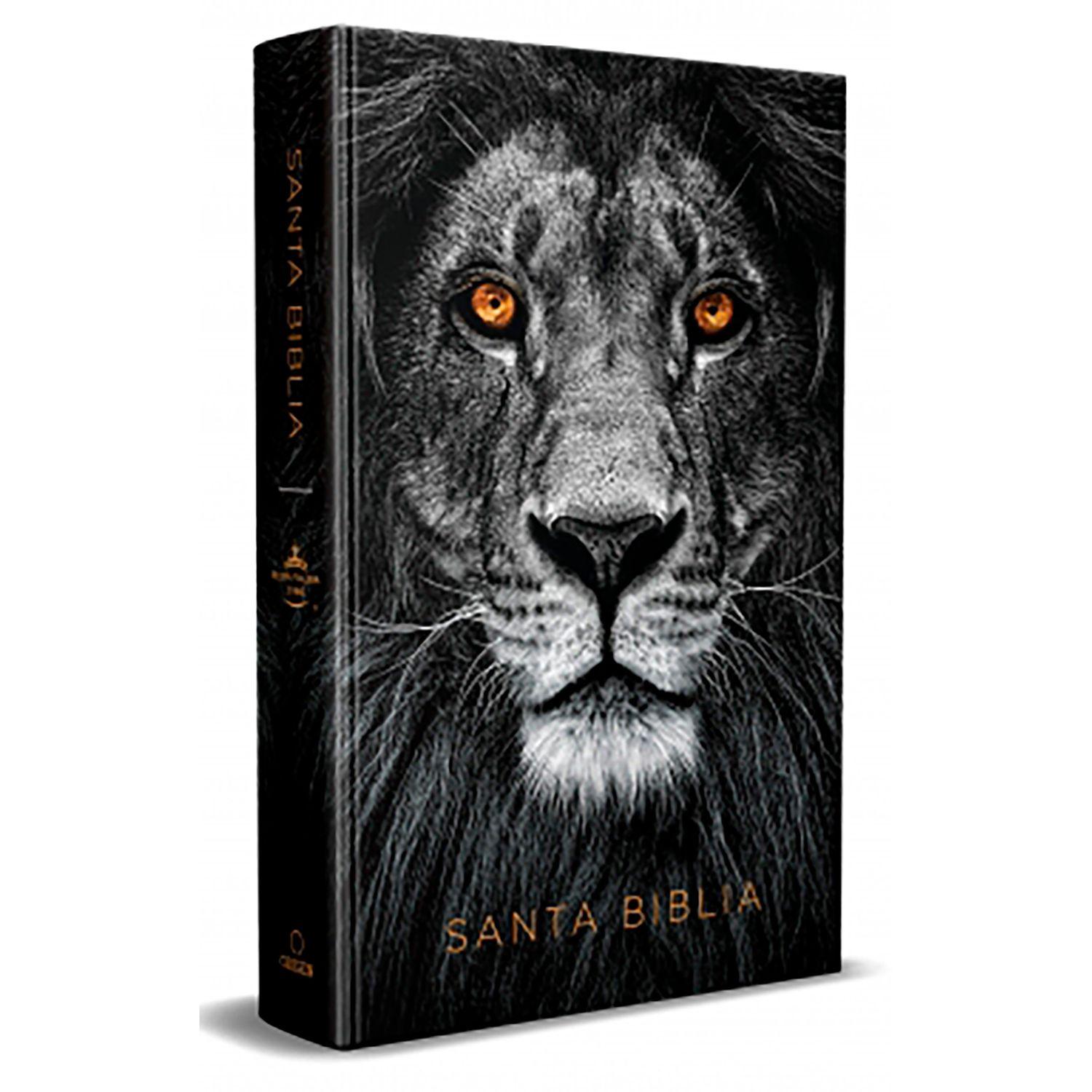 Libro Biblia Reina Valera 1960 Letra Grande.Tapa Dura León-0