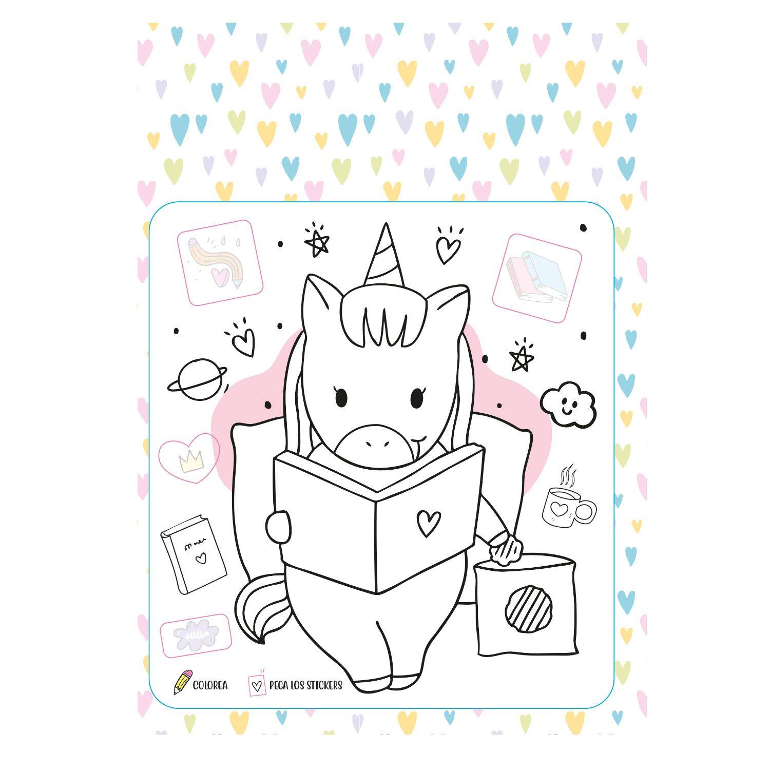 Libro Stickers - Pijamada De Unicornio 2-2