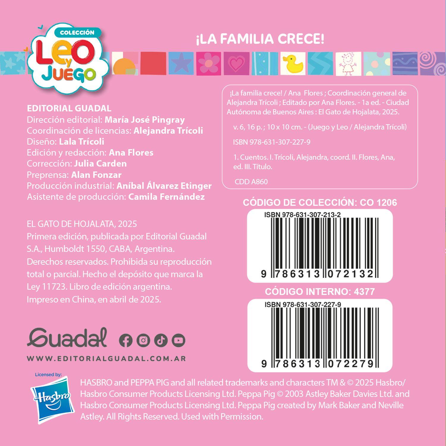 Libro Familia Crece, La / Peppa (Hasbro) 6 *L-4