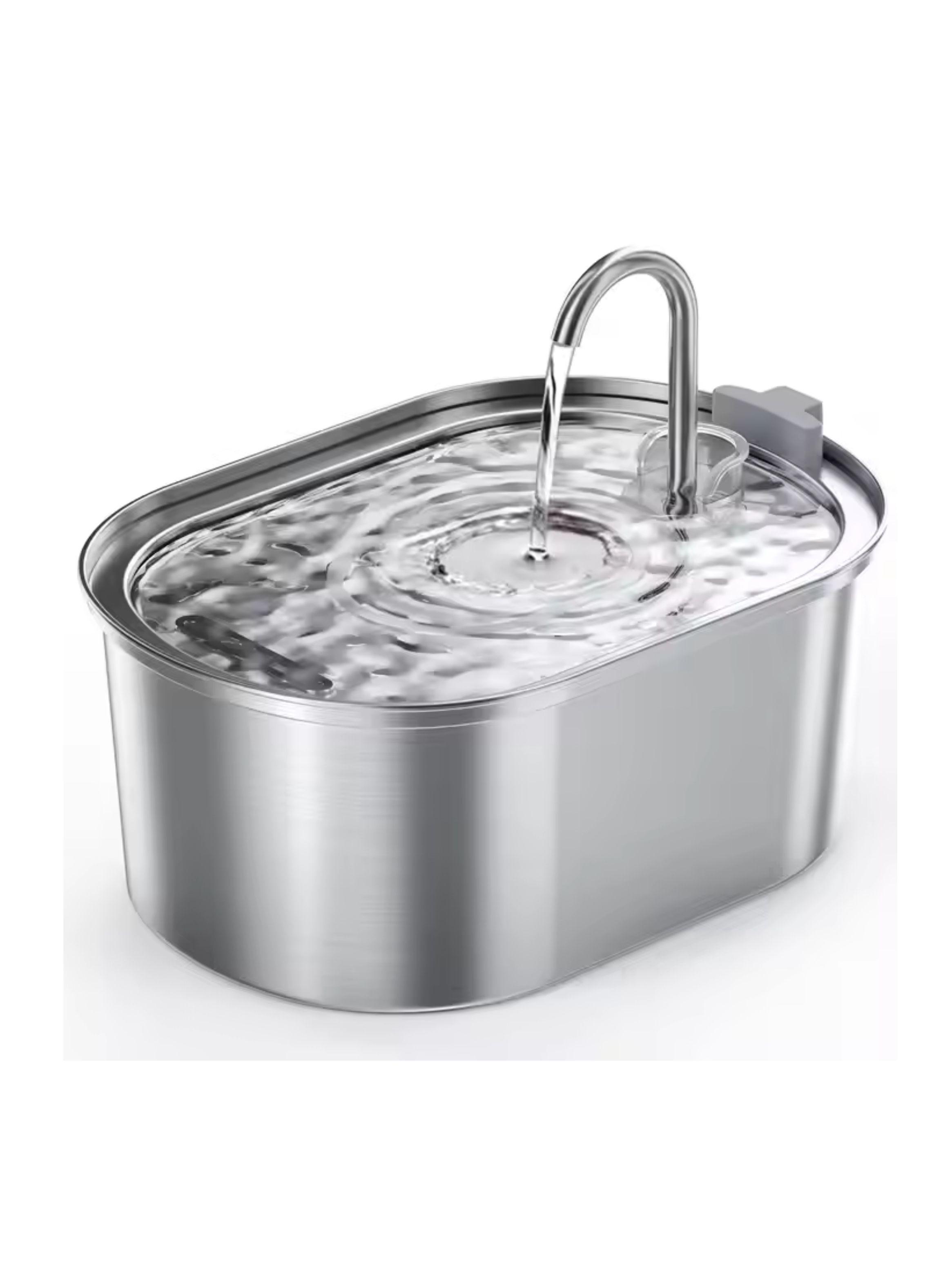 Bebedero Inox Gatos Llave Ovalado Silencioso 3.2 L-2