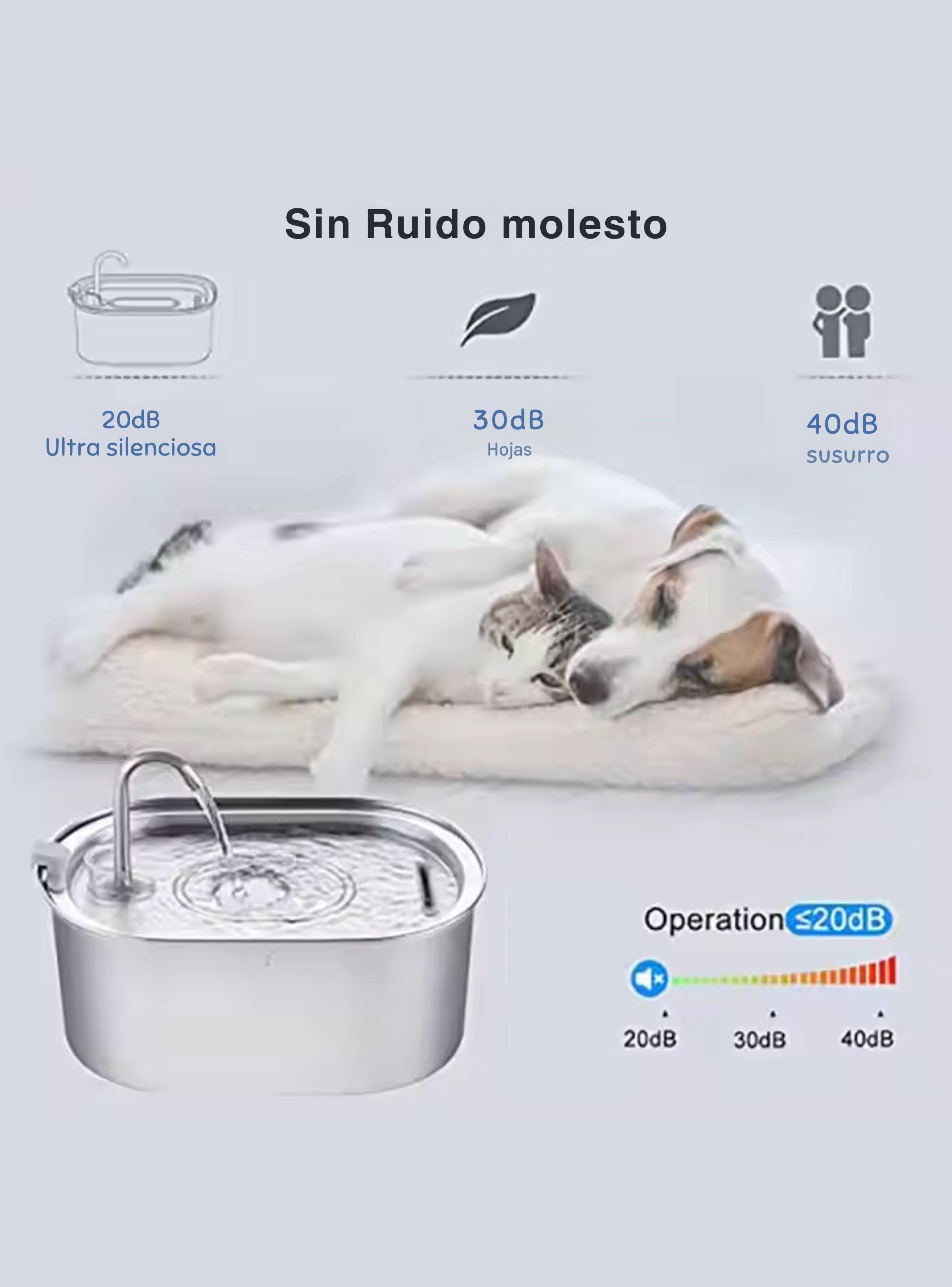 Bebedero Inox Gatos Llave Ovalado Silencioso 3.2 L-4