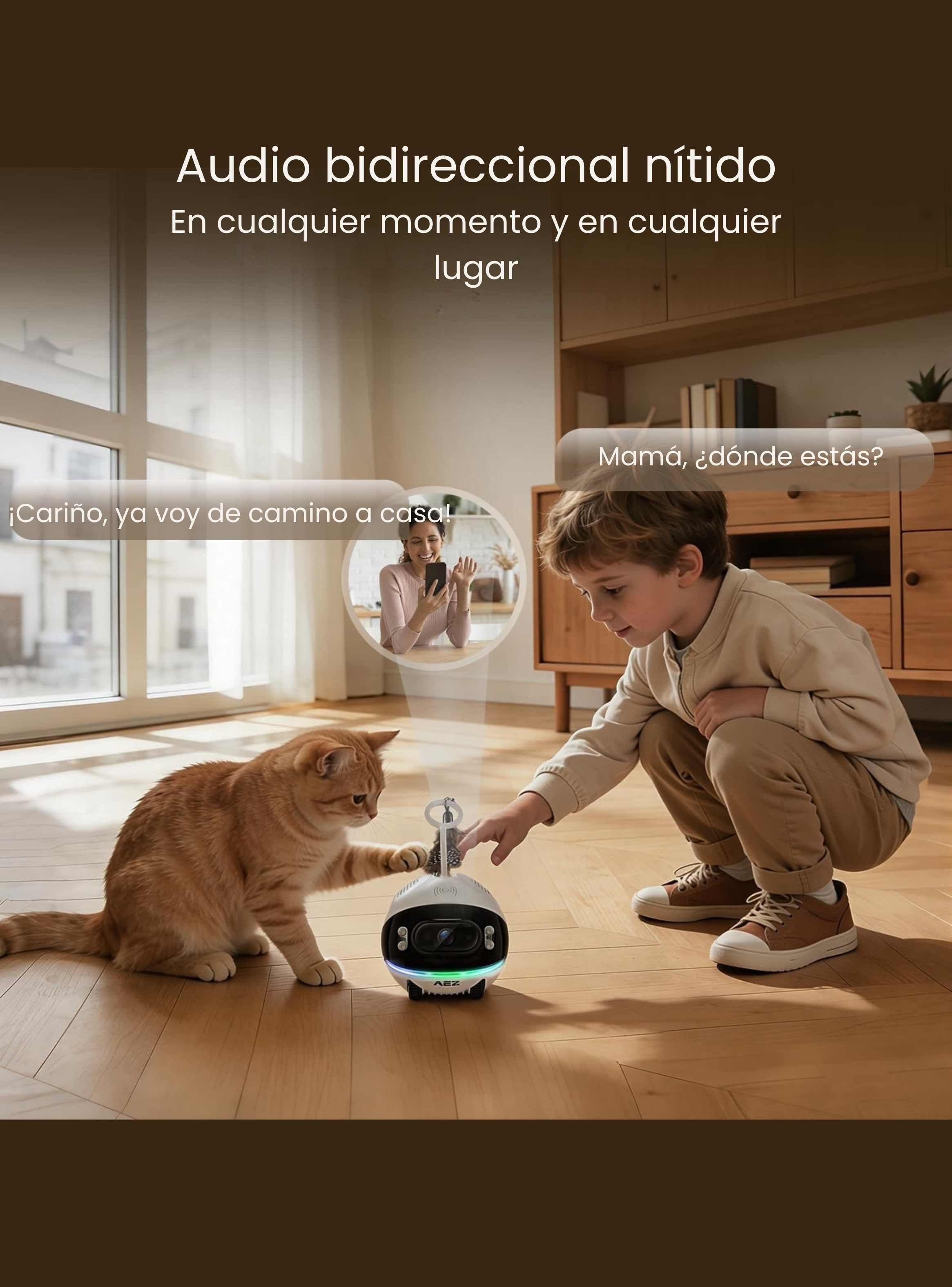 C mara Robot M vil Vigilancia Remota Visi n Nocturna 1080p-5