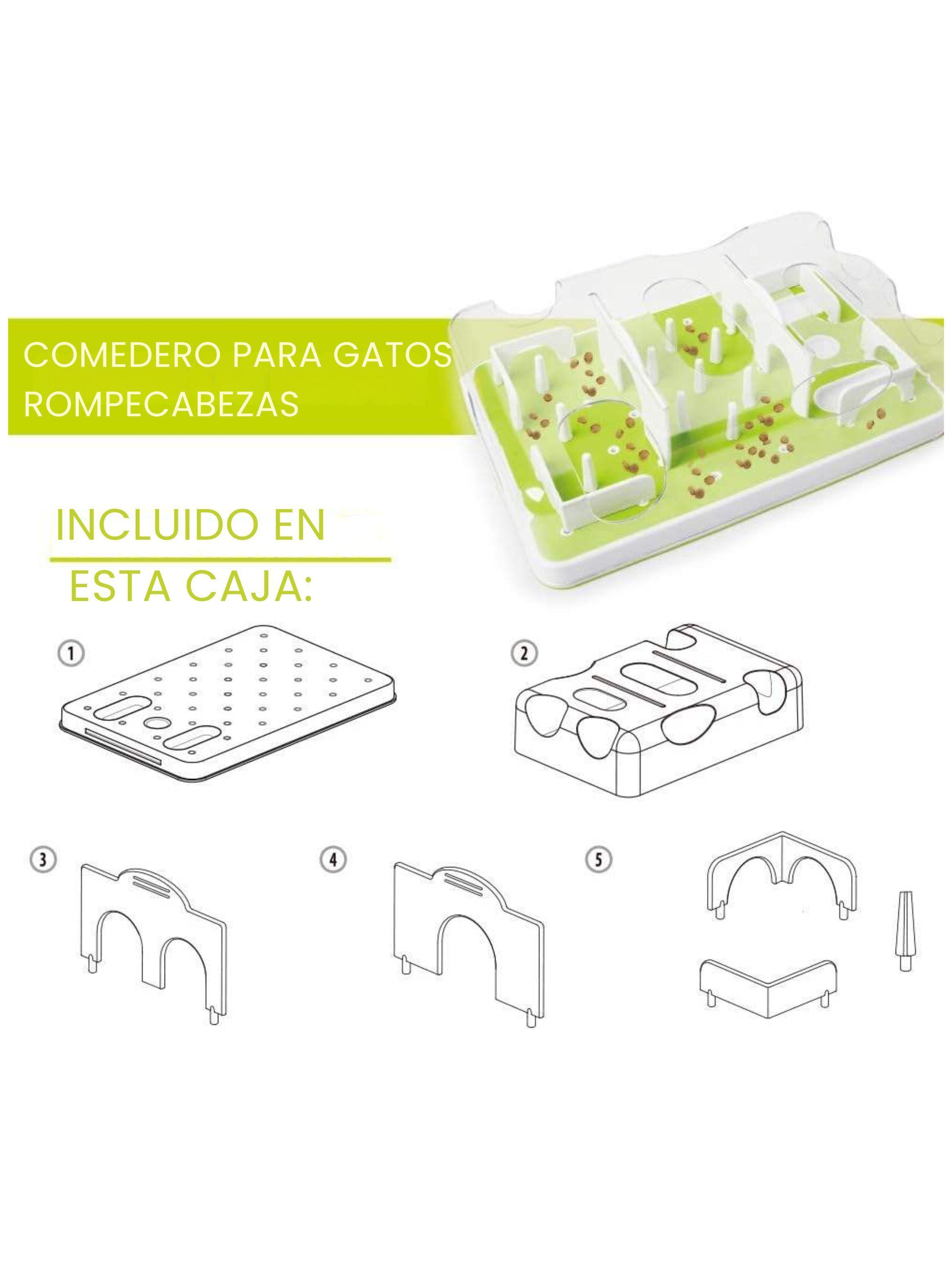 Alimentador Lento Antiestr s Juego Interactivo Mental Gatos-2