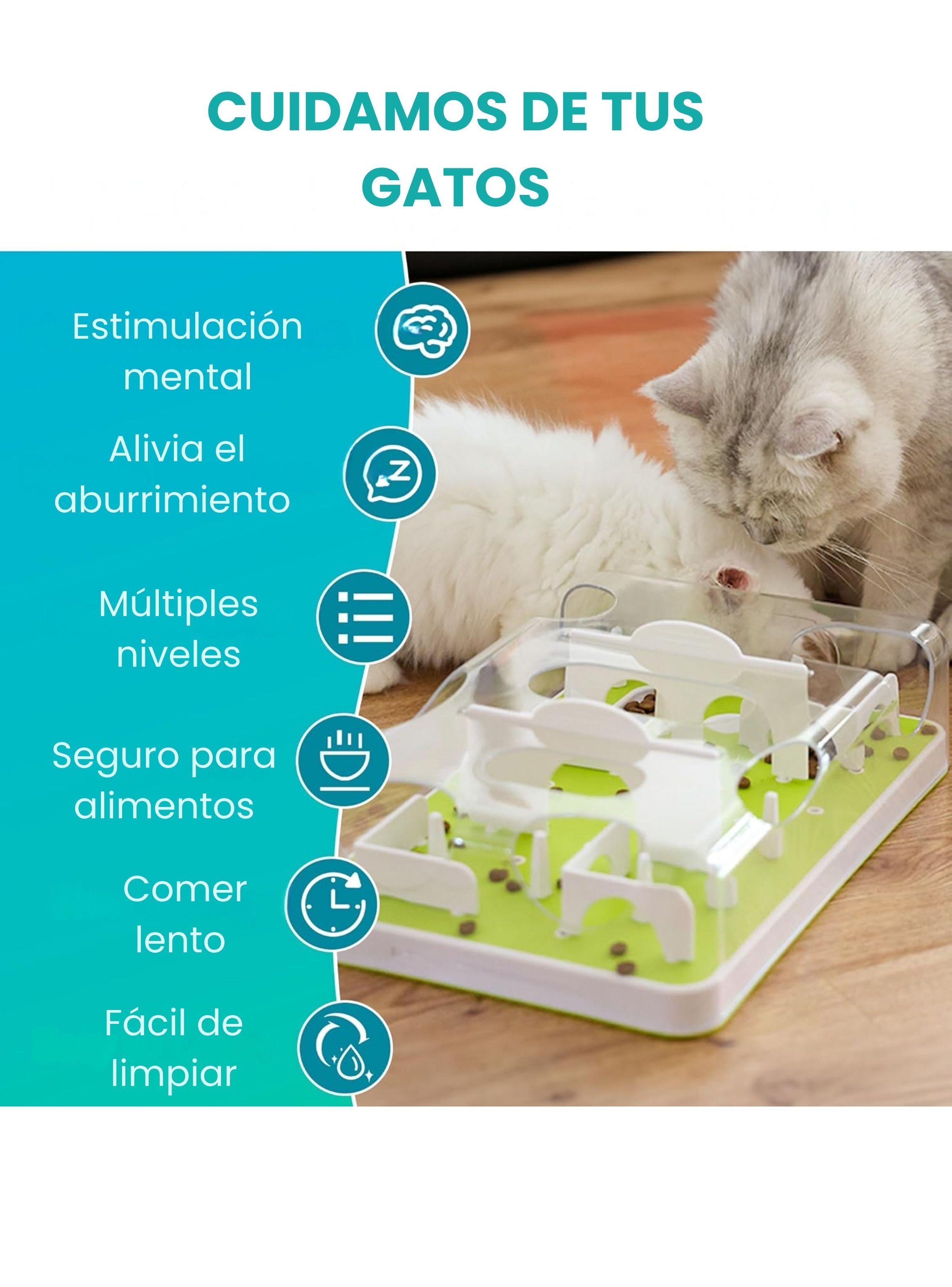 Alimentador Lento Antiestr s Juego Interactivo Mental Gatos-4
