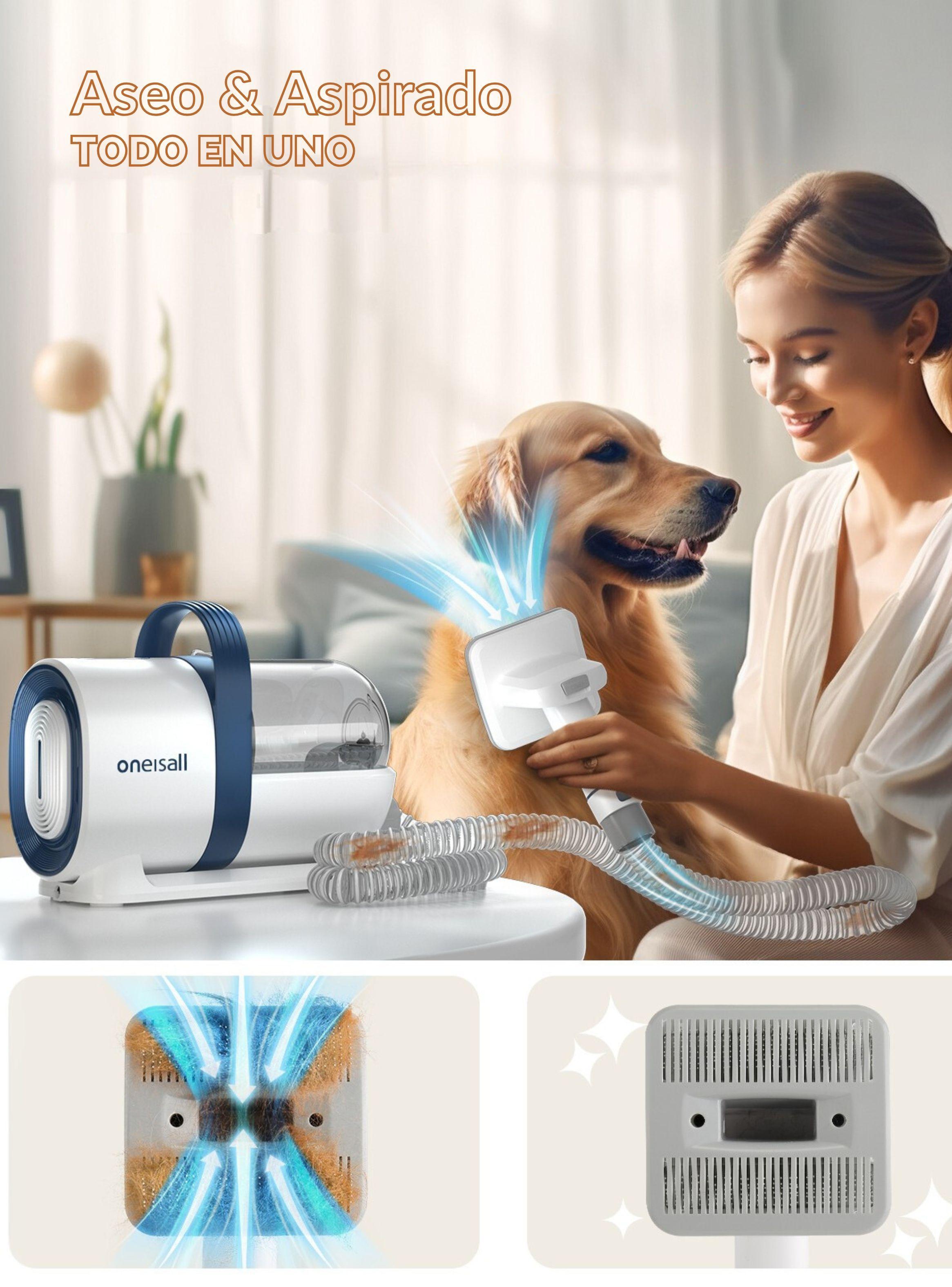 Aspiradora Grooming Silencioso para Mascotas (7 en 1)-2