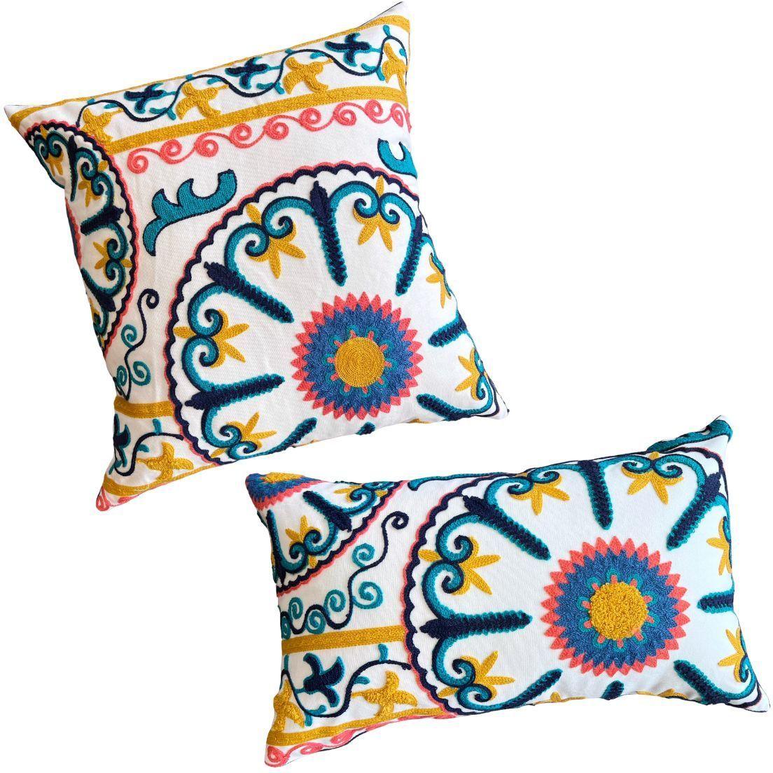 Funda de Cojín Bordado Puebla Rectangular-1