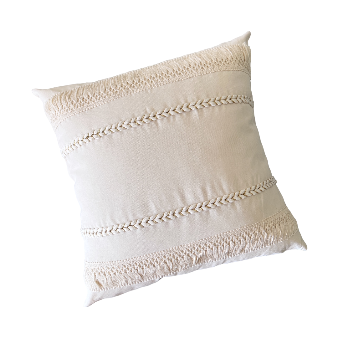 Funda de Cojín Aurora Crudo Cuadrada-0