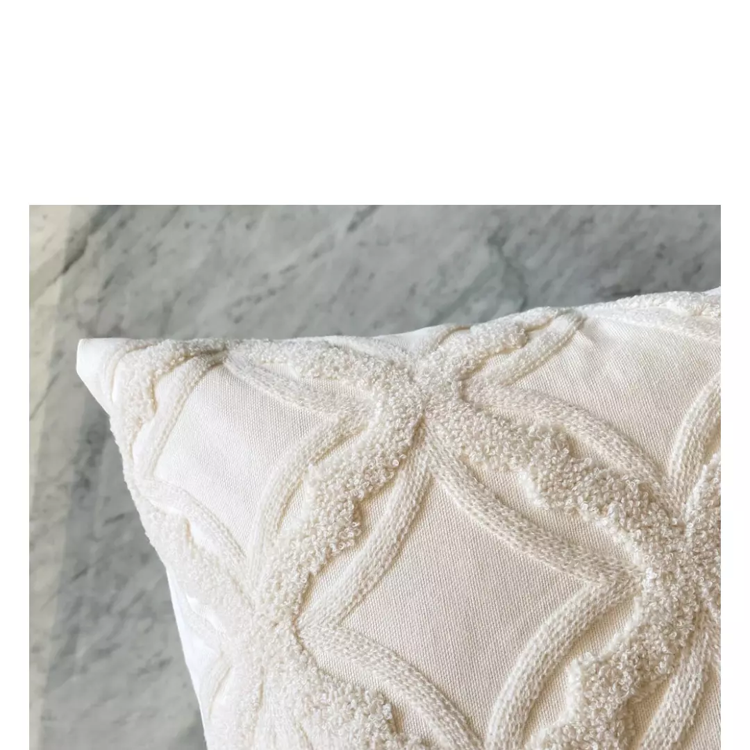 Funda de Cojín Bordado Minimal Crudo-1