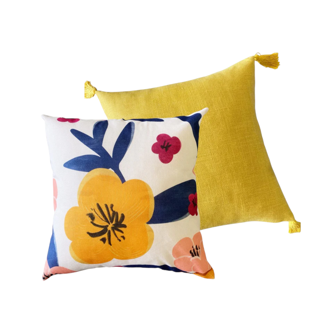 COMBO FUNDAS FLOR MOSTAZA X2-0