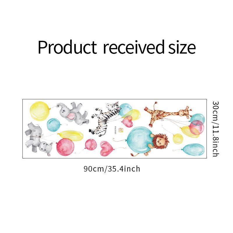 Animales bebés y globos 90X30 cm Vinilo autoadhesivo mural sticker-2