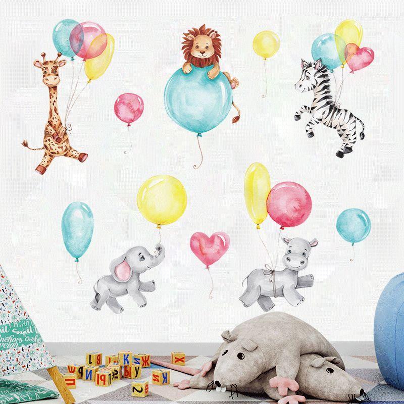 Animales bebés y globos 90X30 cm Vinilo autoadhesivo mural sticker-6