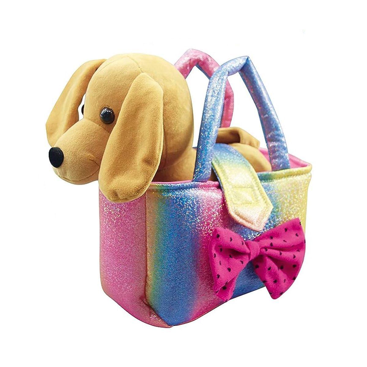 BABY HIDDO PETS - PERRO CAFE - BOLSO DE MANO - PELUCHE - EVER GROUP-1