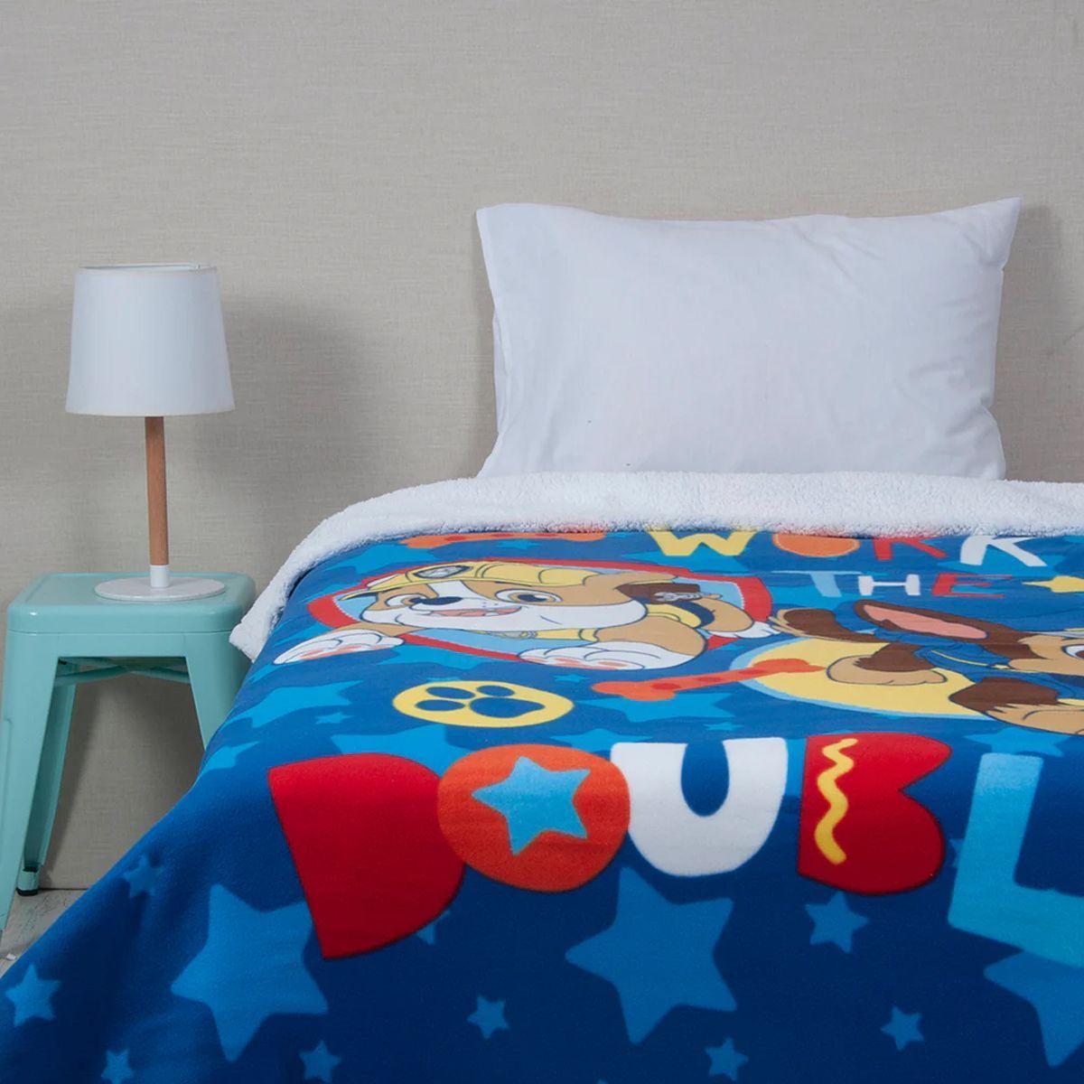 PAW PATROL - NIÑO TEAM WORK - FRAZADA POLAR SHERPA - 820618 - 150 X 200 CM - WINDSOR-0