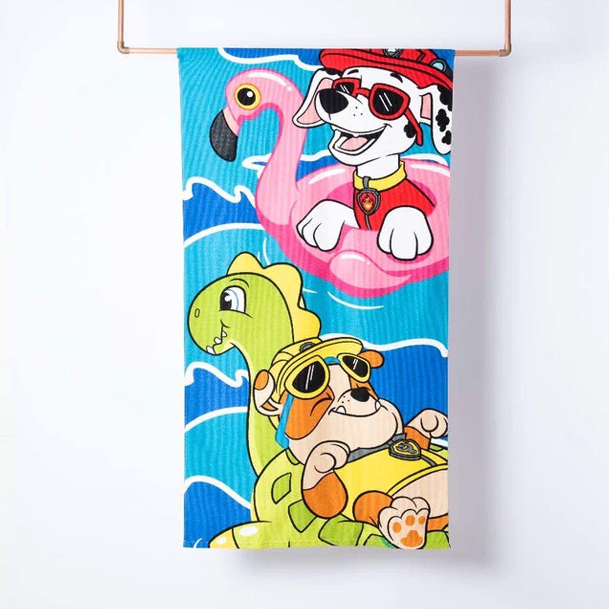 PAW PATROL - TOALLA PLAYA MICROFIBRA - BOLSO CORDEL - 70 X 140 CM - WINDSOR-1