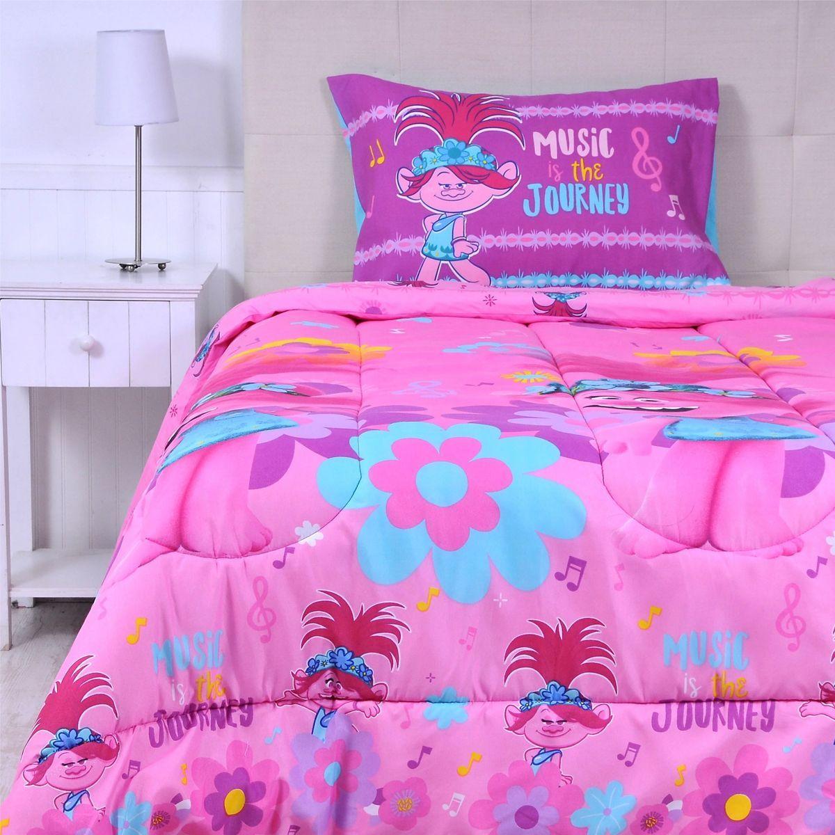 TROLLS - JOURNEY - PLUMON REVERSIBLE  - 816240 - 1.5 PLAZA - WINDSOR-0