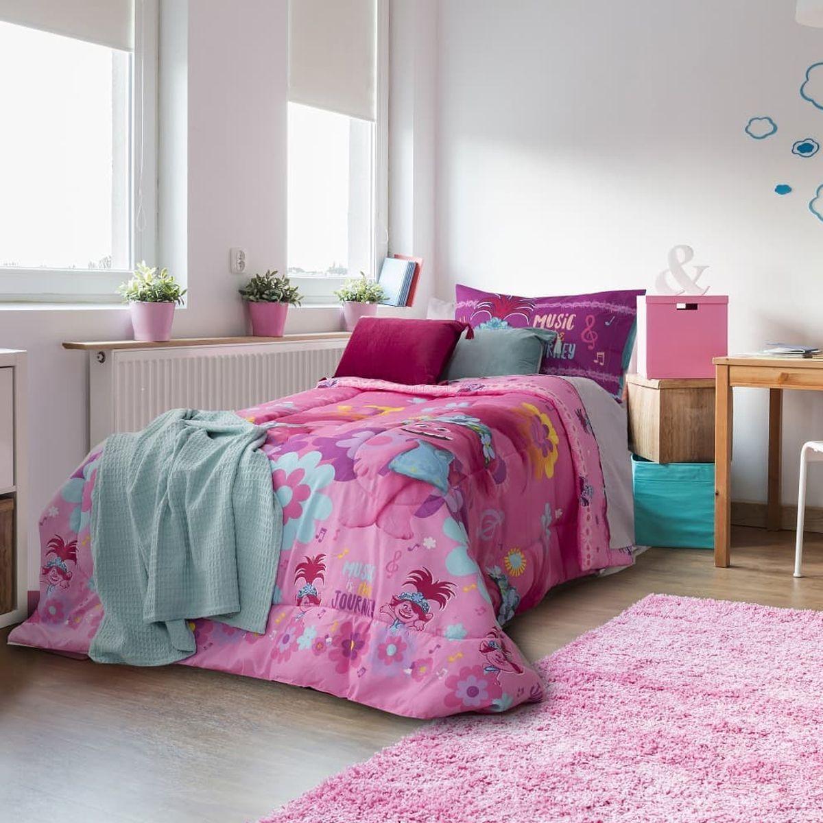 TROLLS - JOURNEY - PLUMON REVERSIBLE  - 816240 - 1.5 PLAZA - WINDSOR-1