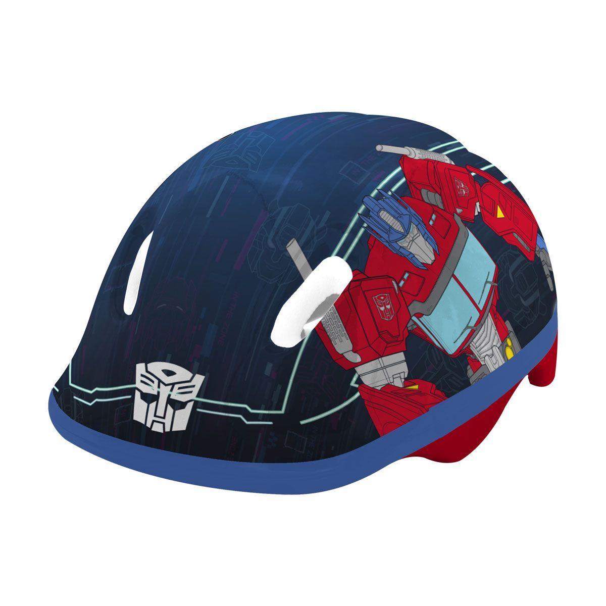 CASCO 3D BICICLETA NIÑOS - TRANSFORMERS - OPTIMUS PRIME - FUNDA PELUCHE-1