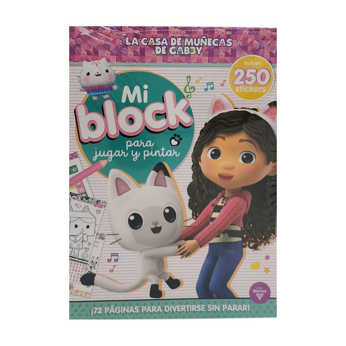 LA CASA DE MUÑECAS DE GABBY - MI BLOCK PARA JUGAR Y PINTAR -  5798 - 72 PAGINAS - 25O STICKERS -0