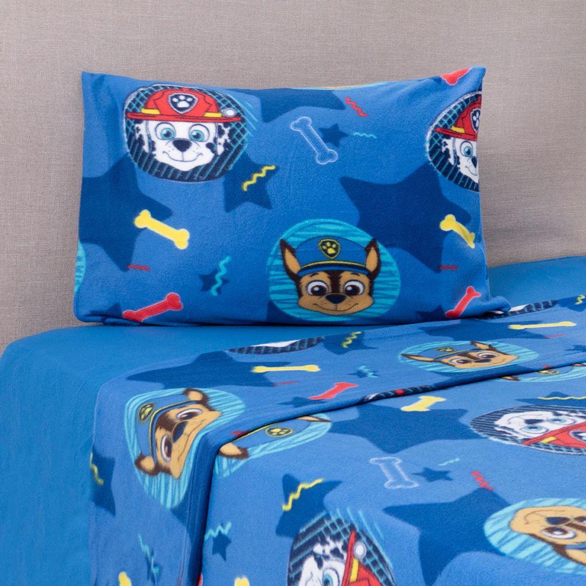 PAW PATROL - NIÑO HUESOS - JUEGO DE SABANAS POLAR - 820600 - 1.5 PLAZA  -  WINDSOR-0