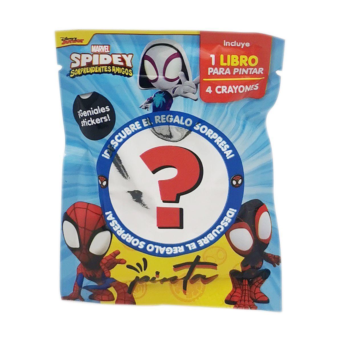 SPIDEY SORPRENDENTES AMIGOS - PINTA - BOLSA REGALO SORPRESA - LIBRO PARA PINTAR - 5200-0