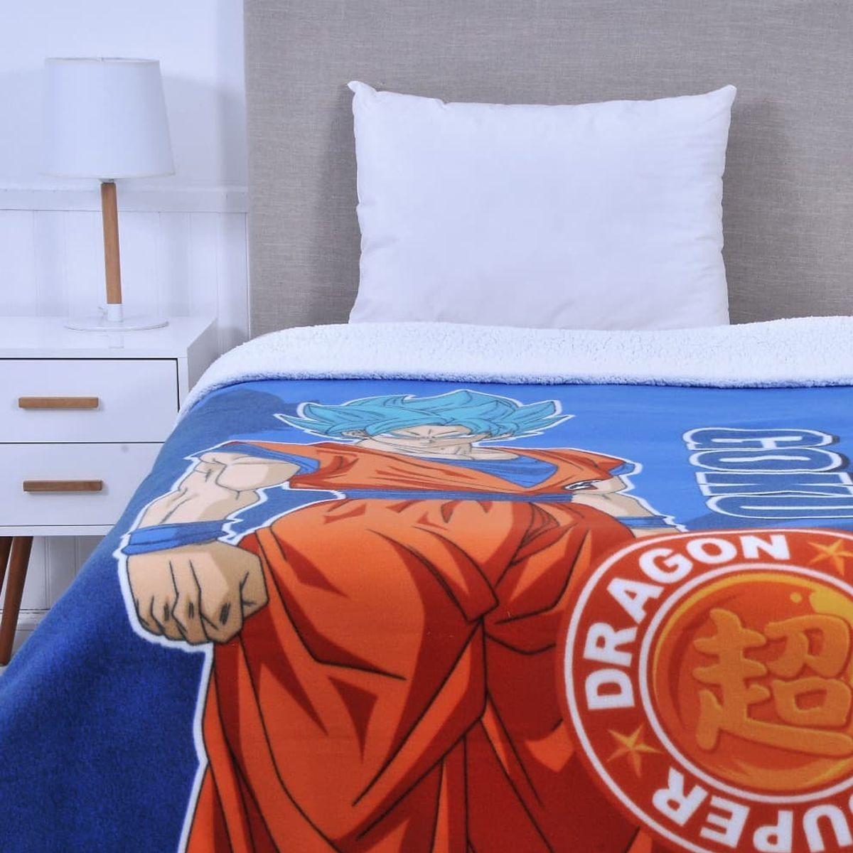 DRAGON BALL SUPER - SAIYANA - FRAZADA POLAR SHERPA - 817870 - 150 X 200 CM - WINDSOR-0