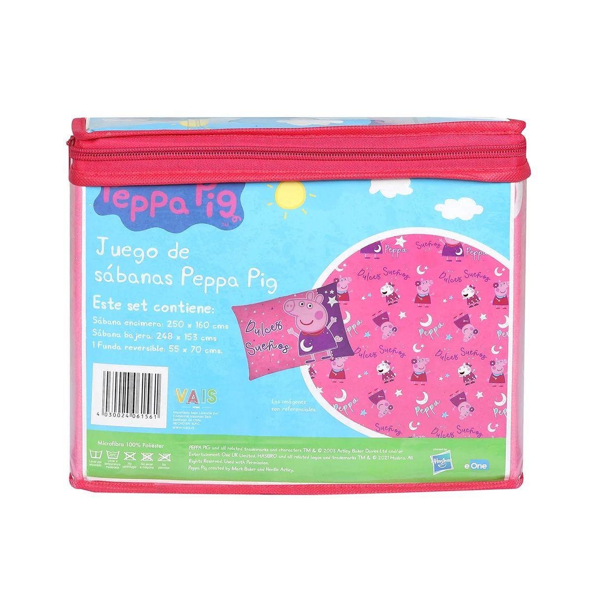 PEPPA PIG - JUEGO DE SABANAS  - 1.5 PLAZA - VAIS-3