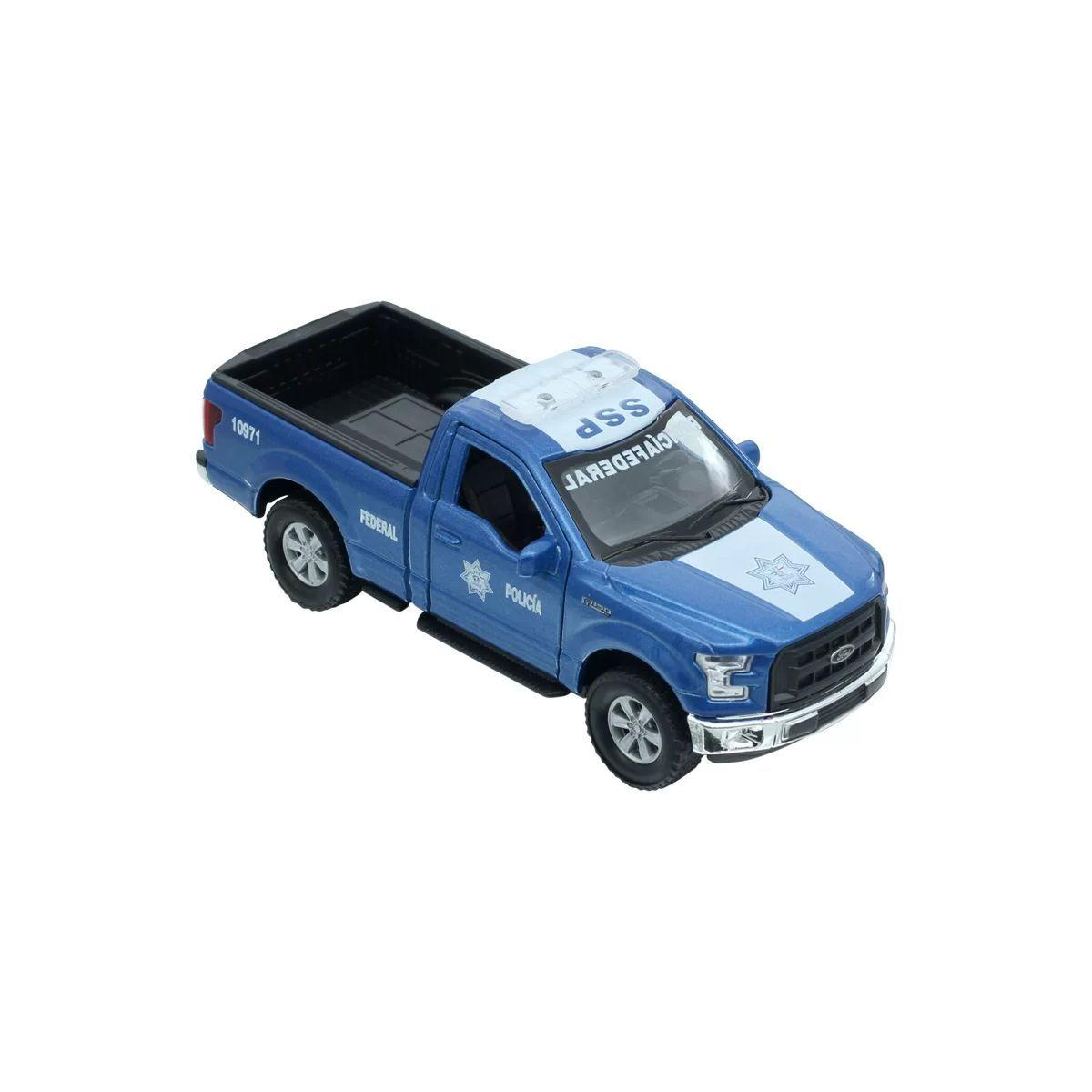 AUTOS POLICIALES FORD - F 150 REGULAR MEXICO - METAL - ESCALA 1:38 - EVER GROUP-1