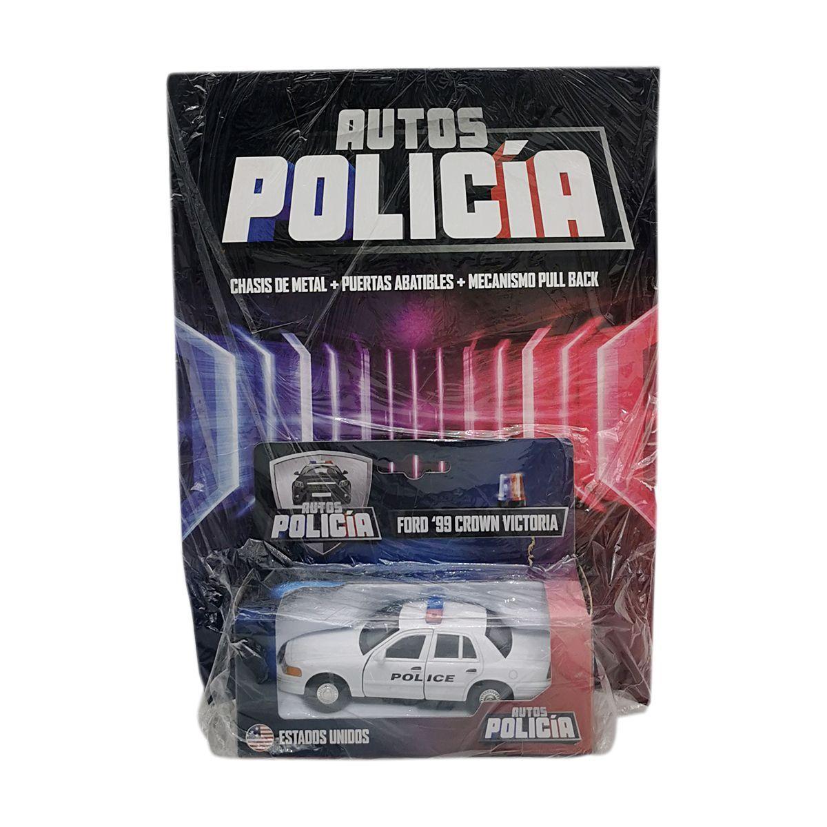 AUTOS POLICIALES - FORD 99 CROWN VICTORIA - ESTADOS UNIDOS - METAL - ESCALA 1:38 - EVER GROUP-0