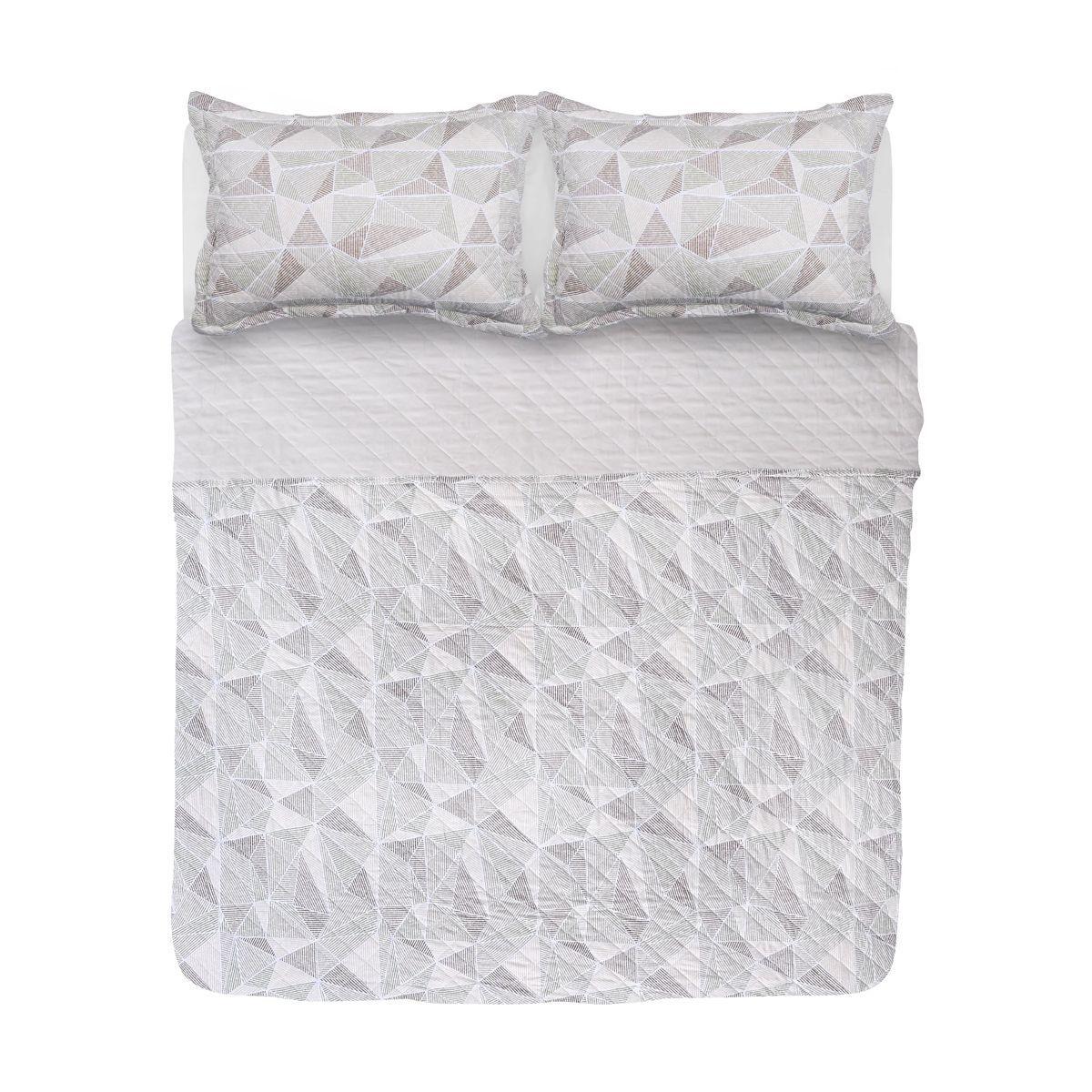 CUBRECAMAS QUILT - COSIDO - TRAPECIO - 2 PLAZAS - MASHINI-3