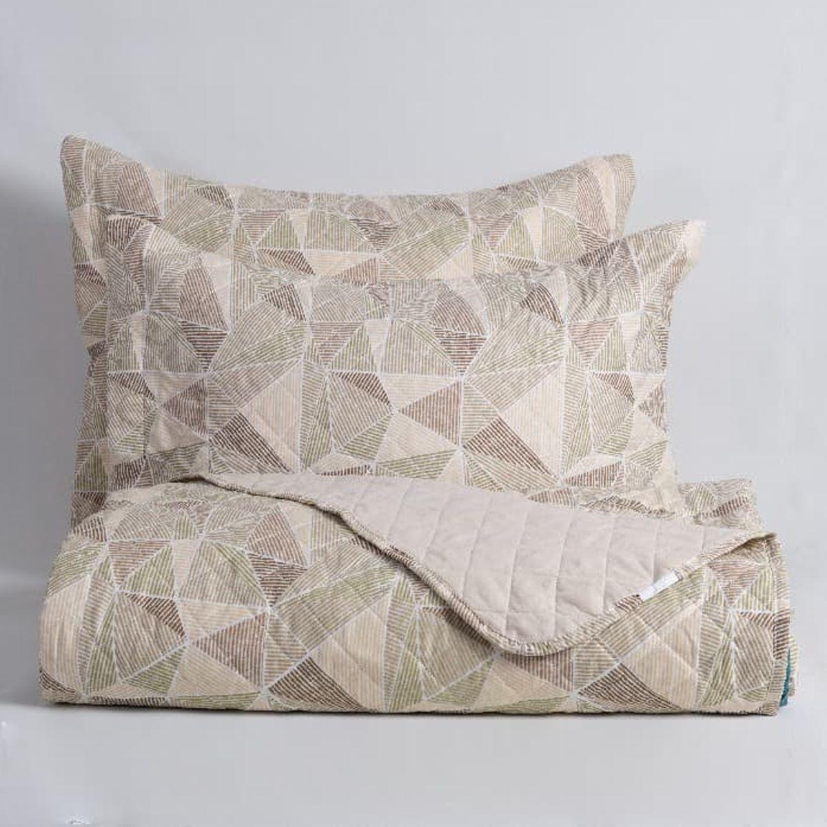 CUBRECAMAS QUILT - COSIDO - TRAPECIO - 2 PLAZAS - MASHINI-2