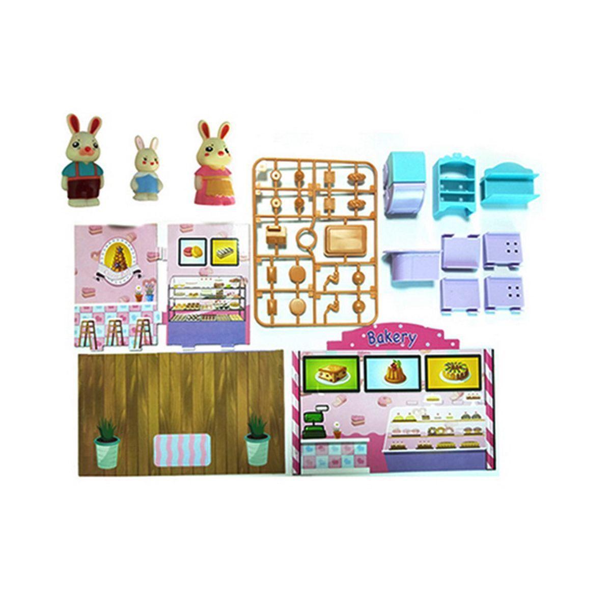 SET DE CONEJOS - PANADERIA TRIBU DEL BOSQUE - FIGURAS ARMABLES - EVER GROUP-1