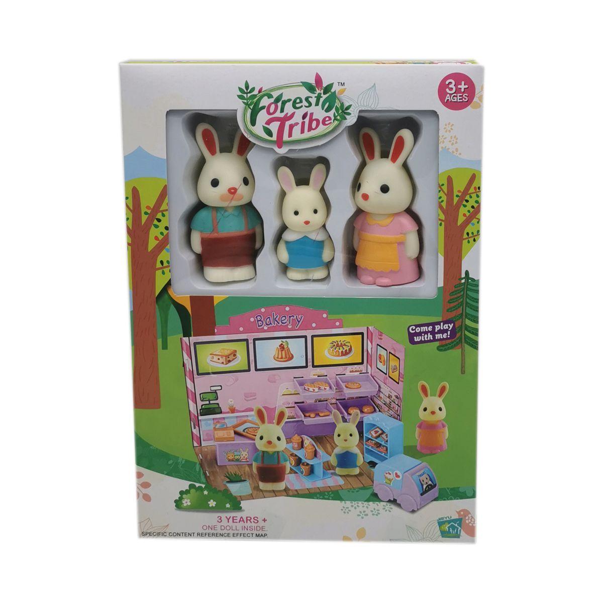 SET DE CONEJOS - PANADERIA TRIBU DEL BOSQUE - FIGURAS ARMABLES - EVER GROUP-0
