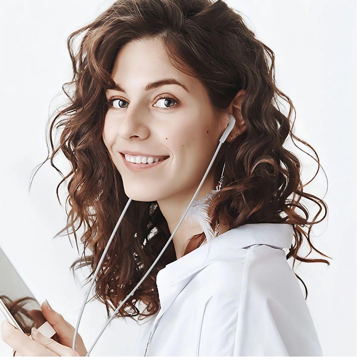 Audifonos Tipo C Para iPhone 15 y 16 Blanco Con Microfono-4