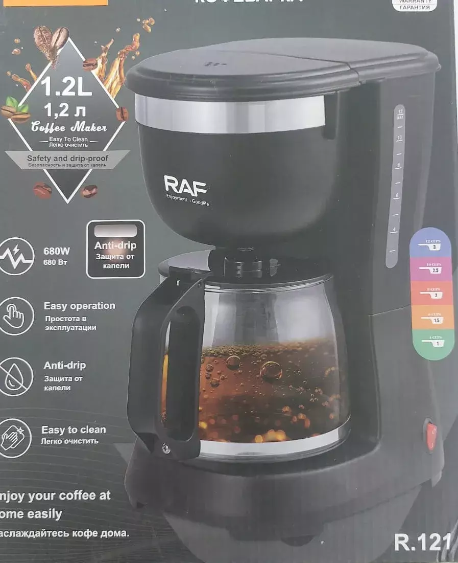 CAFETERA ELECTRICA 1 2L AUTOMATICA 680W SISTEMA ANTIGOTEO NEGRO-5