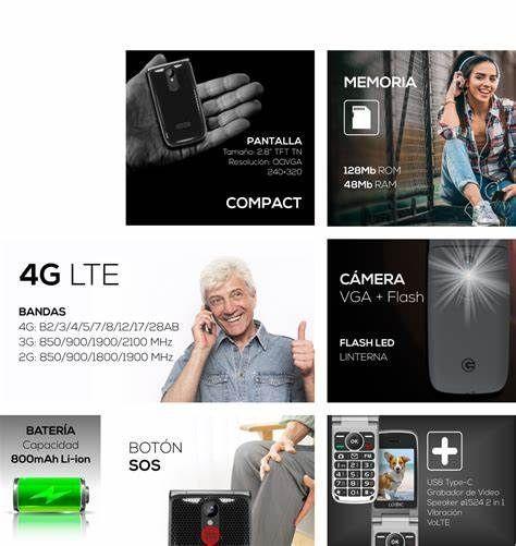 Telefono Celular Logic F11l Tipo Almeja Senior Adulto Mayor-2