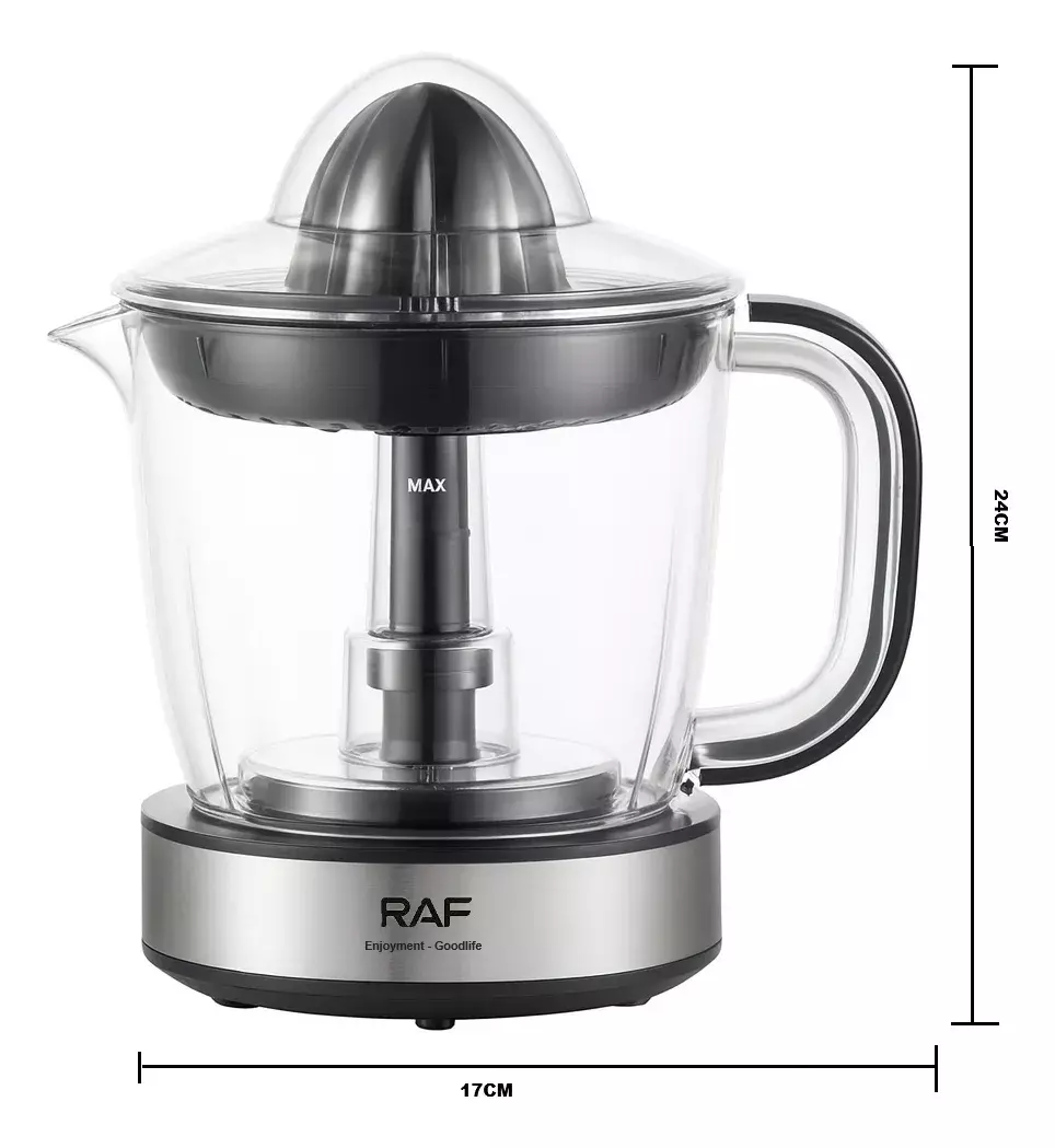 EXPRIMIDOR ELECTRICO DE CITRICOS 1000ML CON TAPA Y 2 CONOS PLATEADO NEGRO 50HZ 60HZ-3