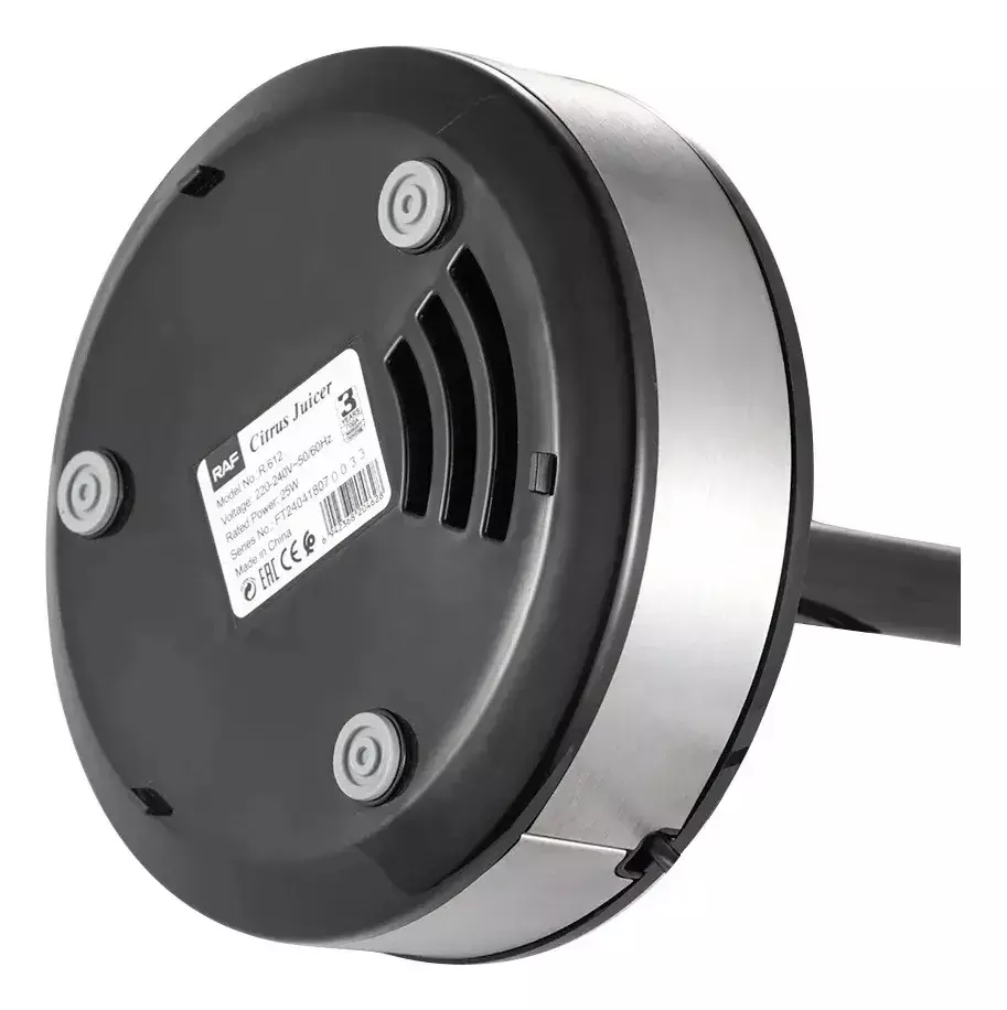 EXPRIMIDOR ELECTRICO DE CITRICOS 1000ML CON TAPA Y 2 CONOS PLATEADO NEGRO 50HZ 60HZ-5