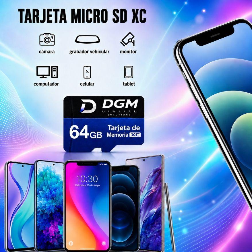 Memoria MicroSDXC Diegmark 64GB Clase 10 U1 con Adaptador SD-2