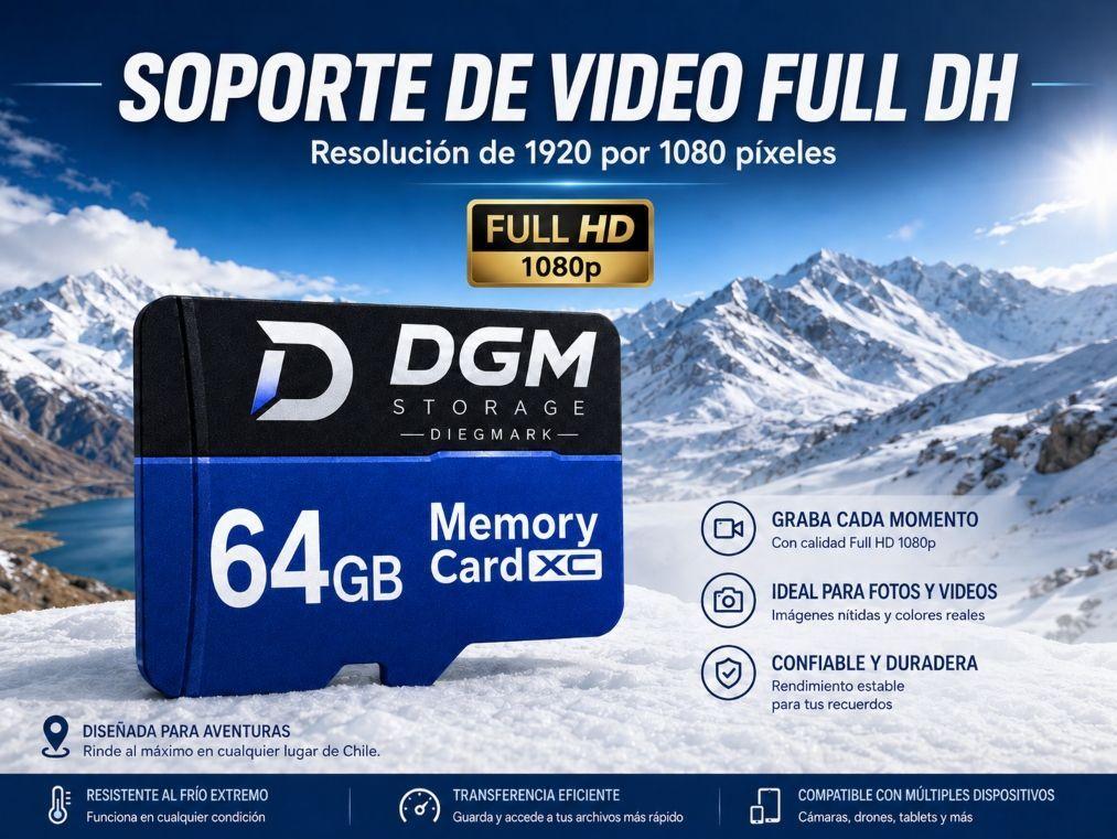 Memoria MicroSDXC Diegmark 64GB Clase 10 U1 con Adaptador SD-7