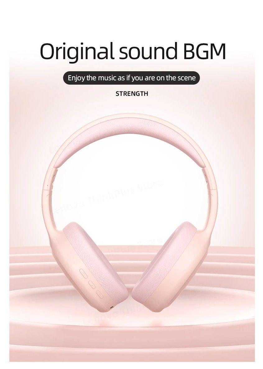 Audífonos Inalámbricos Lenovo TH30 Bluetooth Plegables ROSA-2