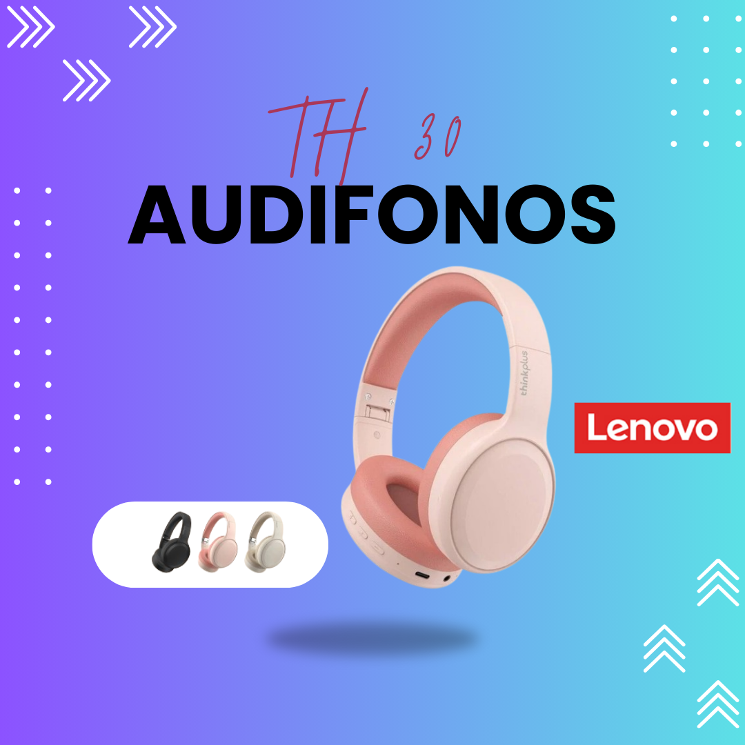 Audífonos Inalámbricos Lenovo TH30 Bluetooth Plegables ROSA-5